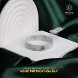 Vòng Khối Ngọc Phỉ Thúy Hoa Bay Bản Vuông 12.3 Dày 3 Ni 52.7mm (Không Kén Mệnh) 