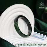  Vòng Khối Ngọc Cẩm Thạch Sơn Thủy (Type B) VIP Bản Vuông 11 Dày 5.8 Ni 53mm (Không Kén Mệnh) 