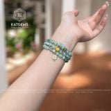  Chuỗi Ngọc Hoa Bay 6.8Ly Mix Ngũ Điếu Và Cỏ Bốn Lá, Hoa Sen Vàng 10K - Không Kén Mệnh 3-127014 