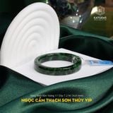  Vòng Khối Ngọc Cẩm Thạch Sơn Thủy (Type B) VIP Bản Vuông 11 Dày 7.2 Ni 54.8mm (Không Kén Mệnh) 