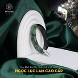  Vòng Khối Ngọc Lục Lam Cao Cấp Bản Hẹ 11.8 Dày 6.8 Ni 52mm - Không Kén Mệnh 
