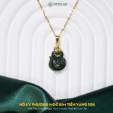  Mặt Dây Chuyền Hồ Ly Phượng Ngọc Bích Canada Cao Cấp Móc Kim Tiền Vàng 10k ( Không Kén Mệnh ) 