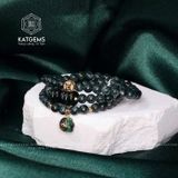  Vòng Chuỗi Ngọc Lục Lam 5.8li Mix Ngũ Điếu, Charm Túi Tiền Và Xu Kim Tiền Vàng Trang Sức (Không Kén Mệnh) 2-126002 