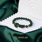  Vòng Đơn Ngọc Bích Canada Cao Cấp Vip 8Ly Mix Ngũ Điếu, Bà Hồ Ly Chúa Và Bi Kim Tiền Vàng Trang Sức (Không Kén Mệnh) 