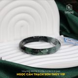 Vòng Khối Ngọc Cẩm Thạch Sơn Thủy (Type B) VIP Bản Hẹ 9.5 Dày 5.2 Ni 51.5mm (Không Kén Mệnh) 