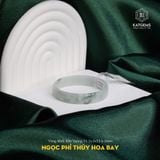  Vòng Khối Ngọc Phỉ Thúy Hoa Bay Bản Vuông 11.5 Dày 3 Ni 53.6mm (Không Kén Mệnh) 