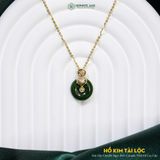 Mặt Dây Chuyền Hồ Kim Tài Lộc Ngọc Bích Canada Cao Cấp Đồng Điếu Mix Hồ Ly Kim Tiền Vàng Trang Sức Đường Kính 16li Dày 4mm (Không Kén Mệnh) 