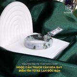  Vòng Khối Ngọc Cẩm Thạch Vân Hoa Bay Cao Cấp Điểm Tím Tử Lan Độc Bản Bản Hẹ 15x8,5 Ni 53,6mm(Không Kén Mệnh) 473386 