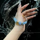  Vòng Dây Cáp Đá Aqua Ngũ Điếu Mix Hồ Ly, Cỏ Bốn Lá, Lu Thống Chạm Kim Tiền (Thủy, Mộc) 