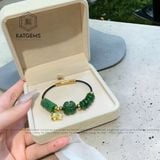 Vòng Dây Cáp Ngọc Bích Ngũ Điếu Mix Hồ Ly, Cỏ Bốn Lá, Lu Thống Chạm Kim Tiền (Không Kén Mệnh) 