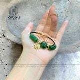  Vòng Dây Cáp Ngọc Bích Ngũ Điếu Mix Hồ Ly, Cỏ Bốn Lá, Lu Thống Chạm Kim Tiền (Không Kén Mệnh) 