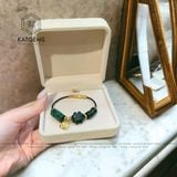  Vòng Dây Cáp Ngọc Cẩm Thạch Sơn Thủy (Type B) Ngũ Điếu Mix Hồ Ly, Cỏ Bốn Lá, Lu Thống Chạm Kim Tiền (Không Kén Mệnh) 