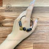  Vòng Dây Cáp Thạch Anh Tóc Đen Mix Ngũ Điếu, Lu Thống, Cỏ Bốn Lá Và Bà Hồ Ly (Mộc, Thủy) 