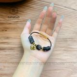  Vòng Dây Cáp Thạch Anh Tóc Đen Mix Ngũ Điếu, Lu Thống, Cỏ Bốn Lá Và Bà Hồ Ly (Mộc, Thủy) 