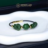  Vòng Dây Cáp Ngọc Bích Canada Ngũ Điếu Mix Cỏ Bốn Lá Và Bà Hồ Ly Phượng VIP (Không Kén Mệnh) 260525-10 