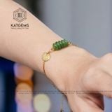  Bộ Trang Sức Vàng Phong Thuỷ Cỏ Bốn Lá Ngọc Bích Vàng Trang Sức (Không Kén Mệnh) 