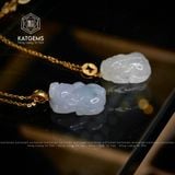  Mặt Dây Chuyền Bạch Ngọc Tỳ Hưu Móc Vàng 18K Độc 2 Phiên Bản (Không Kén Mệnh) 
