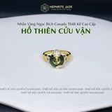  Nhẫn Hồ Thiên Cửu Vận Ngọc Bích Canada Thiết Kế Độc Quyền Đồng Điếu KT: 10x4ly Vàng Trang Sức VIP (Không Kén Mệnh) 