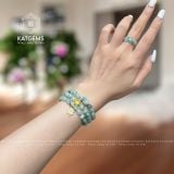  Chuỗi Ngọc Hoa Bay 6.8Ly Mix Ngũ Điếu Và Cỏ Bốn Lá, Hoa Sen Vàng 10K - Không Kén Mệnh 3-127014 