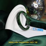  Vòng Khối Ngọc Cẩm Thạch Sơn Thủy (Type B) VIP Bản Vuông 11 Dày 7.2 Ni 54.8mm (Không Kén Mệnh) 