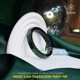  Vòng Khối Ngọc Cẩm Thạch Sơn Thủy (Type B) VIP Bản Vuông 10 Dày 6.5 Ni 53.6mm (Không Kén Mệnh) 