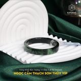  Vòng Khối Ngọc Cẩm Thạch Sơn Thủy (Type B) VIP Bản Vuông 11 Dày 5.8 Ni 53mm (Không Kén Mệnh) 