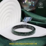  Vòng Khối Ngọc Cẩm Thạch Sơn Thủy (Type B) VIP Bản Vuông 9.6 Dày 6.3 Ni 54.6mm (Không Kén Mệnh) 