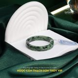  Vòng Khối Ngọc Cẩm Thạch Sơn Thủy VIP Bản Vuông 10 Dày 6.6 Ni 57.3mm (Không Kén Mệnh) 