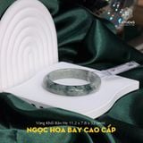  Vòng Khối Ngọc Hoa Bay Cao Cấp Bản Hẹ 11.2 Dày 7.8 Ni 52mm - Không Kén Mệnh 