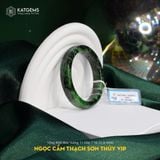  Vòng Khối Ngọc Cẩm Thạch Sơn Thủy VIP Bản Vuông 11 Dày 7 Ni 51.6mm (Không Kén Mệnh) 