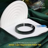  Vòng Khối Ngọc Cẩm Thạch Sơn Thủy (Type B) VIP Bản Vuông 9.6 Dày 8 Ni 56.3mm (Không Kén Mệnh) 