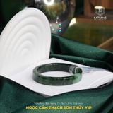  Vòng Khối Ngọc Cẩm Thạch Sơn Thủy (Type B) VIP Bản Vuông 11 Dày 6.3 Ni 53.6mm (Không Kén Mệnh) 