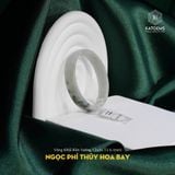  Vòng Khối Ngọc Phỉ Thúy Hoa Bay Bản Vuông 12 Dày 3 Ni 53.6mm (Không Kén Mệnh) 