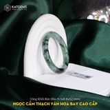  Vòng Khối Ngọc Cẩm Thạch Vân Hoa Bay Cao Cấp Bản Đũa 9.5x8.8 Ni 52mm 293752 (Không Kén Mệnh) 
