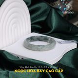  Vòng Khối Ngọc Hoa Bay Cao Cấp Bản Hẹ 11.2 Dày 7.8 Ni 52mm - Không Kén Mệnh 