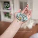  Chuỗi Ngọc Hoa Bay 6.8Ly Mix Ngũ Điếu Và Cỏ Bốn Lá, Hoa Sen Vàng 10K - Không Kén Mệnh 3-127014 