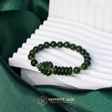  Vòng Đơn Ngọc Bích Canada Cao Cấp Vip 8Ly Mix Ngũ Điếu, Bà Hồ Ly Chúa Và Bi Kim Tiền Vàng Trang Sức (Không Kén Mệnh) 