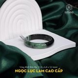  Vòng Khối Ngọc Lục Lam Cao Cấp Bản Hẹ 11.8 Dày 6.8 Ni 52mm - Không Kén Mệnh 