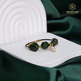  Vòng Dây Cáp Ngọc Bích Canada Cao Cấp Hồ Ly Mix Ngũ Điếu Và Charm Cỏ Bốn Lá, Túi Tài Lộc Và Bi Kim Tiền Vàng Trang Sức (Không Kén Mệnh) 