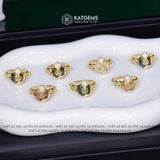  Nhẫn Hồ Tiên Cửu Vận Đá Ngọc Theo Mệnh Vàng Tây Trang Sức - Thiết Kế Độc Quyền 