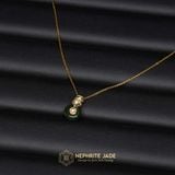  Mặt Dây Chuyền Hồ Thiên Cửu Vận Ngọc Bích Canada Cao Cấp KT: 10x16x4,5mm (Không Kén Mệnh) 
