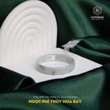  Vòng Khối Ngọc Phỉ Thúy Hoa Bay Bản Vuông 11.5 Dày 3 Ni 53.6mm (Không Kén Mệnh) 