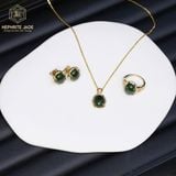  Bộ Trang Sức Phú Quý Trường Xuân Ngọc Bích Canada Cao Cấp Viên Chủ 12x10x5ly ( Không Kén Mệnh ) 