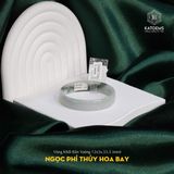  Vòng Khối Ngọc Phỉ Thúy Hoa Bay Bản Vuông 12 Dày 3 Ni 53.5mm (Không Kén Mệnh) 
