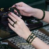  Vòng Chuỗi Ngọc Bích Canada VVIP 6Ly Mix Bà Hồ Ly, Charm Cỏ Bốn Lá Và Bi Kim Tiền Vàng Trang Sức (Không Kén Mệnh) 