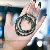  Chuỗi Vòng Lam Ngọc Dẹt Jade A Mix Ngũ Điếu, Lu Thống Và Bi Vàng 10K (Không Kén Mệnh) 
