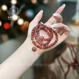  Chuỗi Vòng Thạch Anh Tóc Đỏ 5-6ly Vip Mix Hồ Ly, Ngũ Điếu Và Túi Tiền Kim Bảo Vàng Trang Sức (Hỏa, Thổ) 122006 