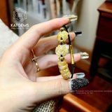  Vòng Dây Cáp Thạch Anh Tóc Vàng Mix Ngũ Điếu, Hồ Ly Và Cỏ 4 Lá (Thổ, Kim) 150525-37 