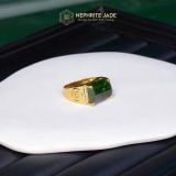  Nhẫn Nam Đại Hoàng Bảo Lộc Vàng Trang Sức Viên Chủ Ngọc Bích Canada (Không Kén Mệnh) 