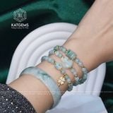  Vòng Chuỗi Ngọc Phỉ Thúy Hoa Bay 5.8li Mix Ngũ Điếu, Lu Thống, Hồ Ly Và Cỏ Bốn Lá Vàng Trang Sức (Không Kén Mệnh) 1-127020 